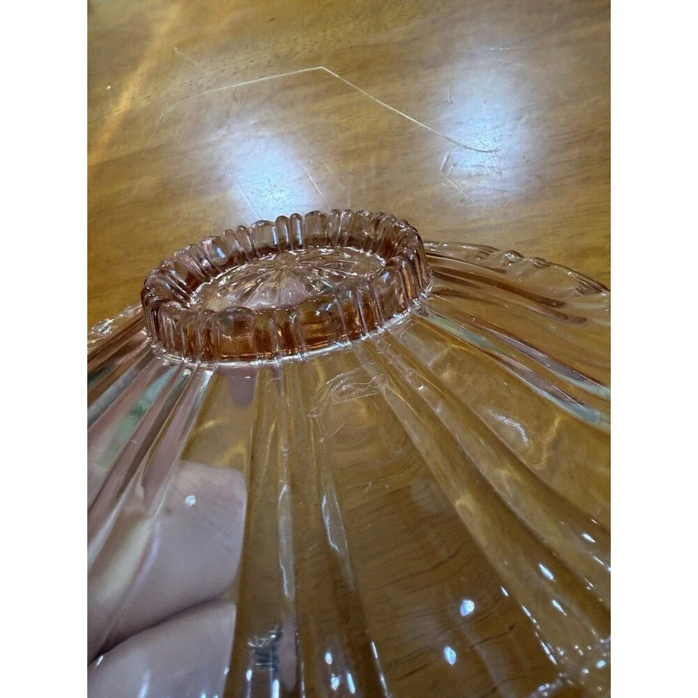 Vintage Pink Depression Glass Candy Dish / Mint Tray, 